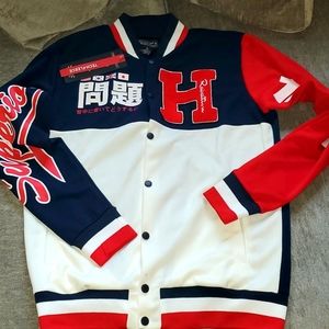 Rage of Rebellion Letterman Jacket LG red/crm/blue